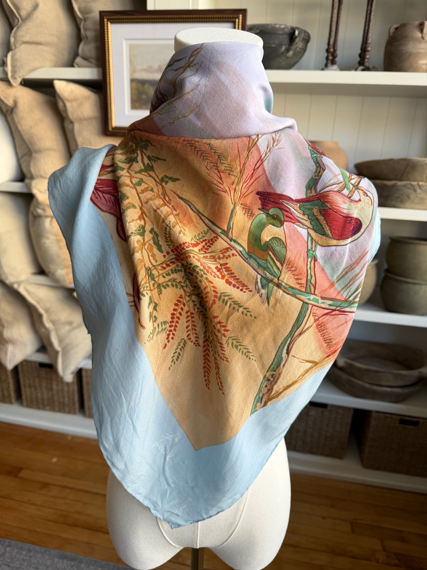 Paris vintage silk scarf #24