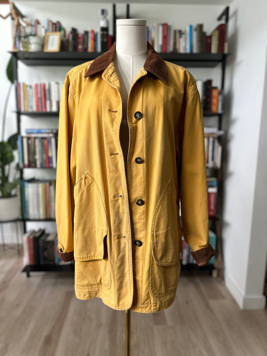90s (JCrew?) yellow barn coat