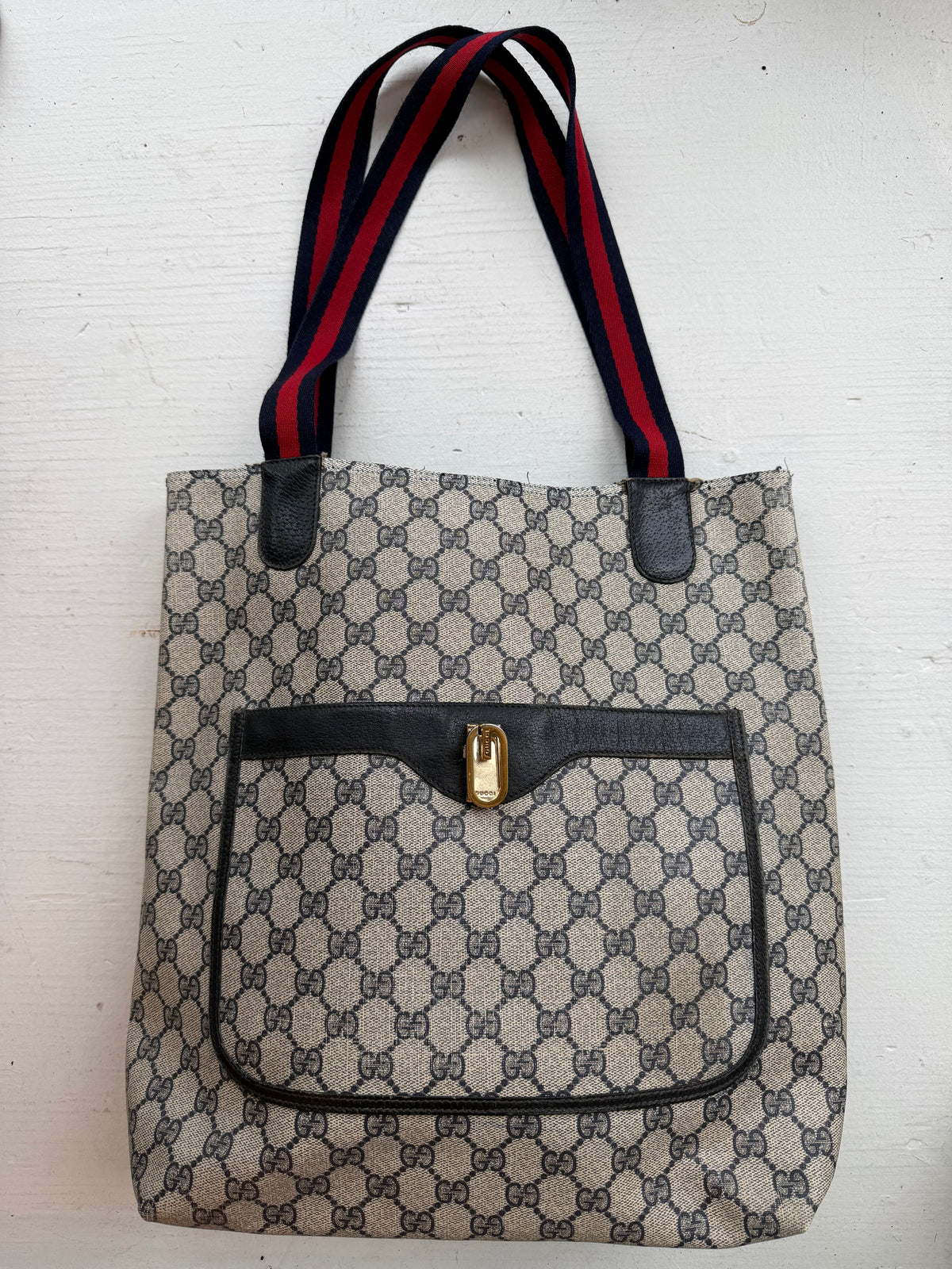 Vintage Gucci GG Supreme Sherry Line Tote bag