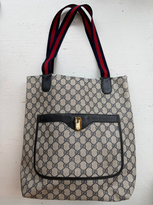 Vintage Gucci GG Supreme Sherry Line Tote bag