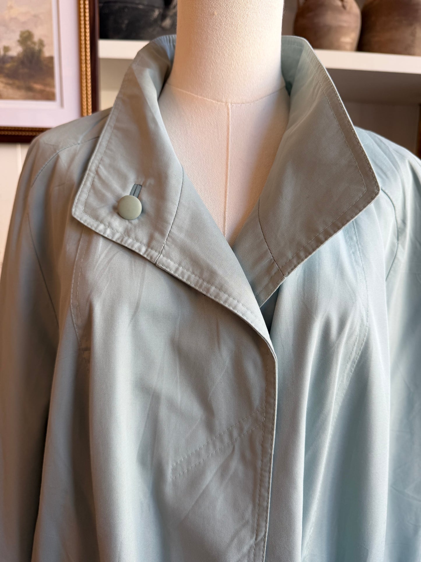 Vintage Blue A line trench #11