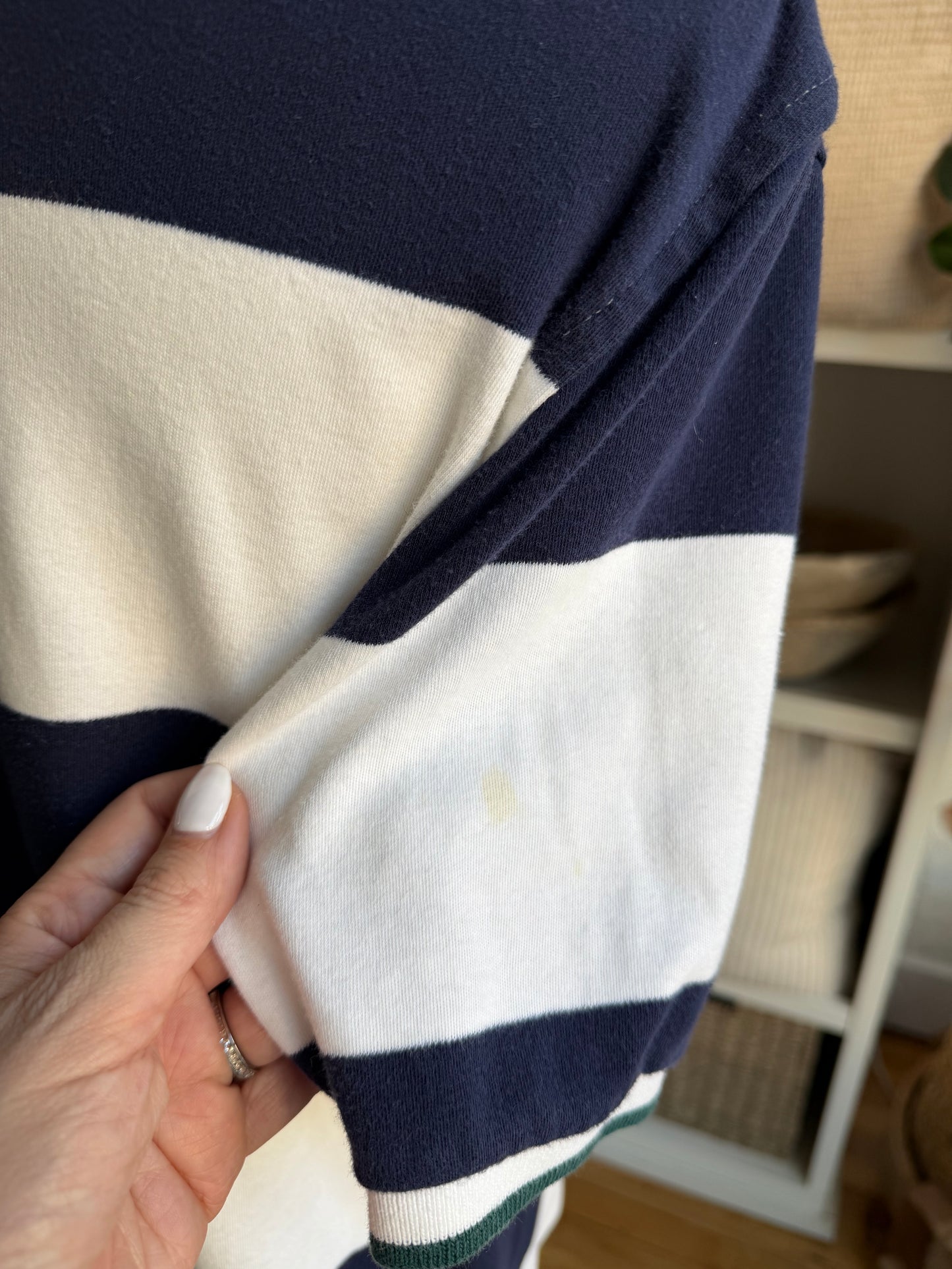 80s Lands End striped polo shirt. Made in the USA