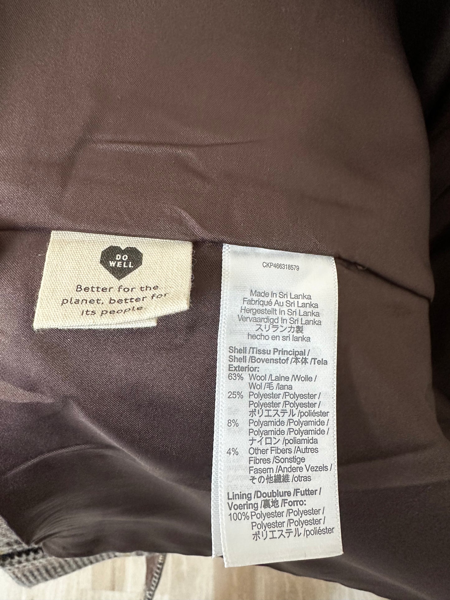 Madewell Oversized Car Coat in Glen Plaid. Size medium