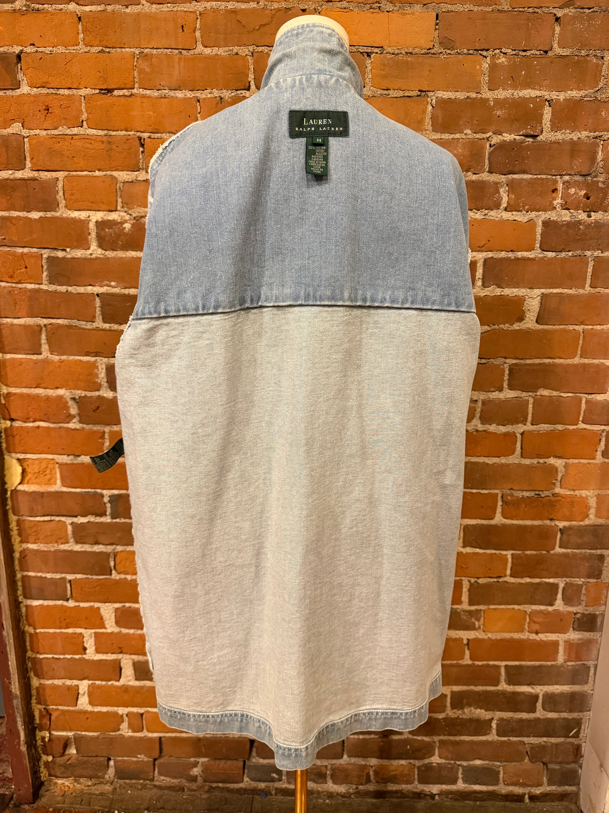 90s Lauren Ralph Lauren denim fireman clasp chore coat. Fits M-L