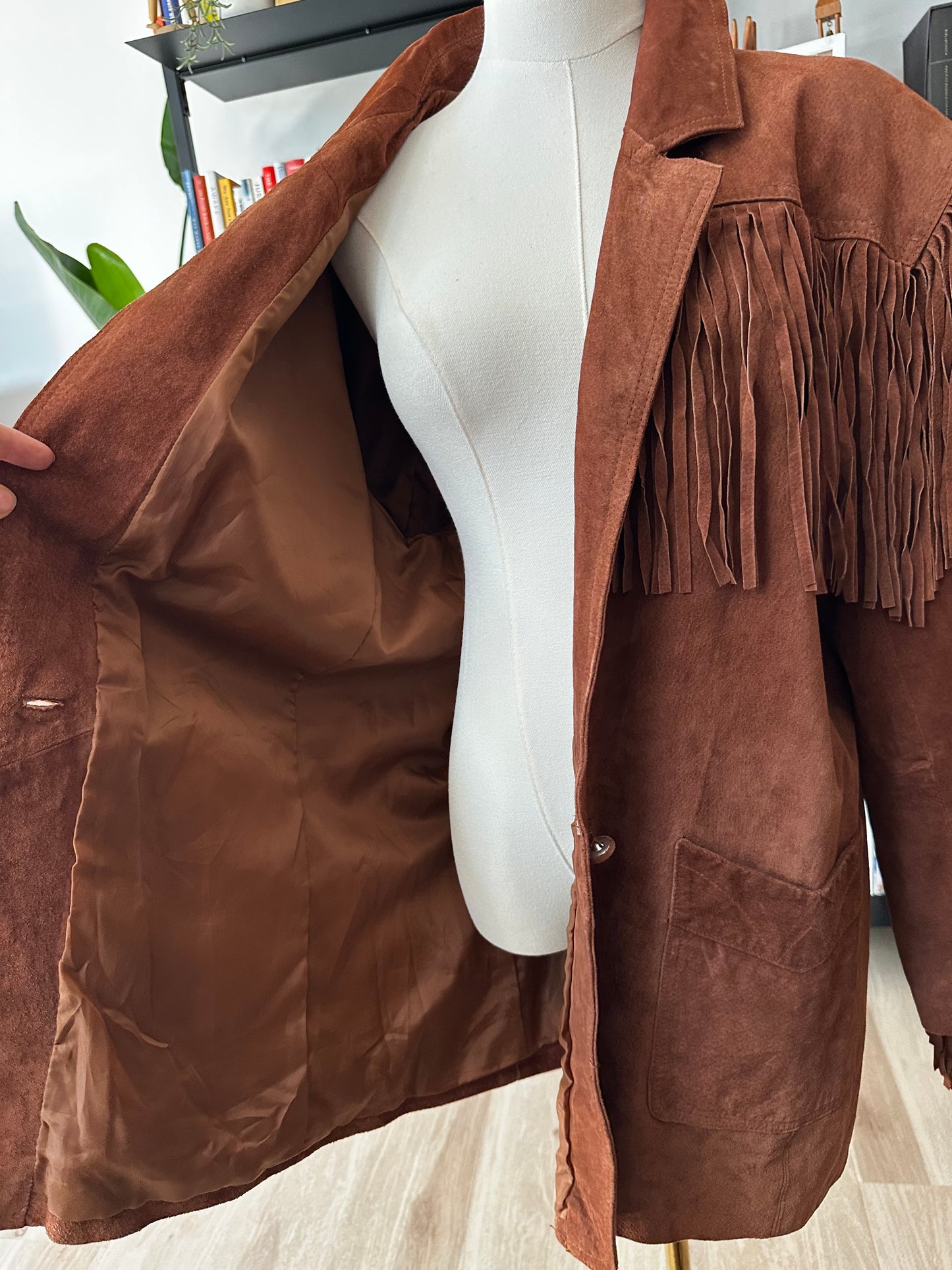 90s Accents Outerwear suede fringe jacket