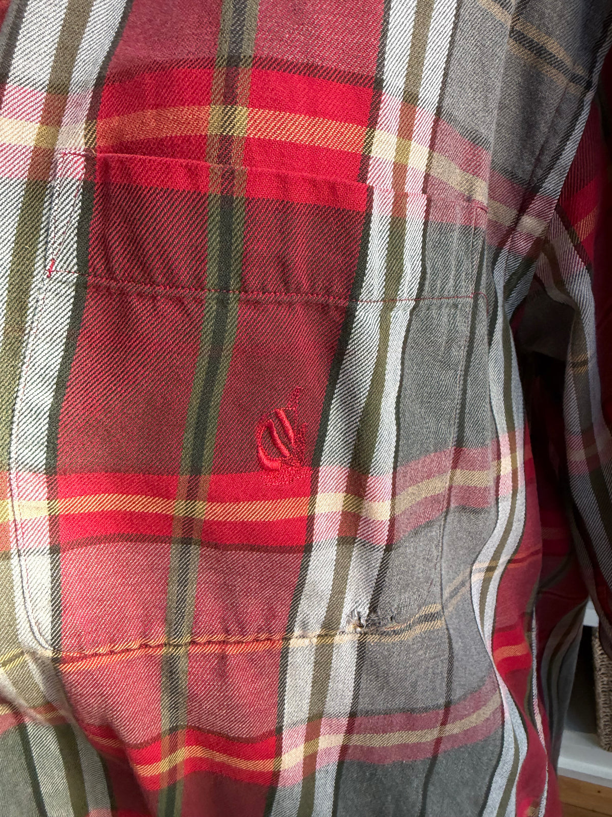 90s Nautica plaid button down. Made in the USA