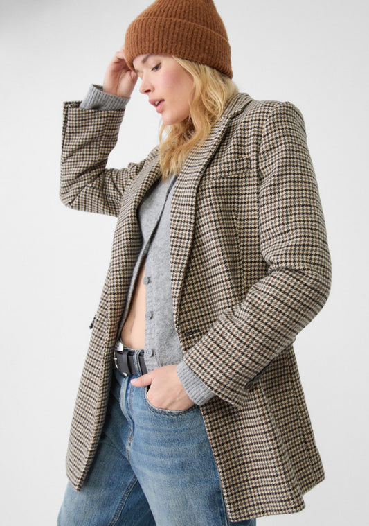Astr The Label plaid wool blend blazer. Size Large