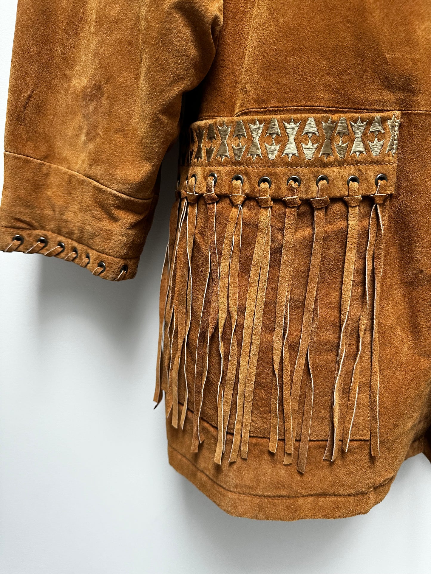 Vintage Excelled suede fringe jacket