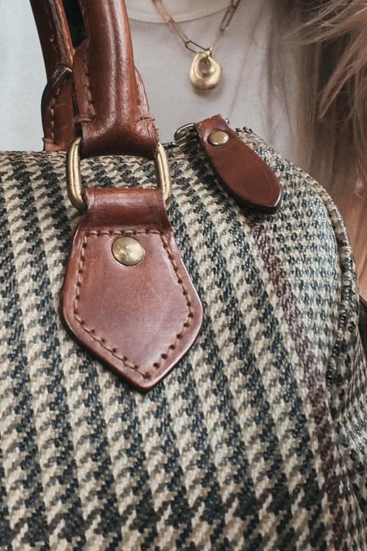 90s Polo Ralph Lauren small duffle style hand bag with leather straps