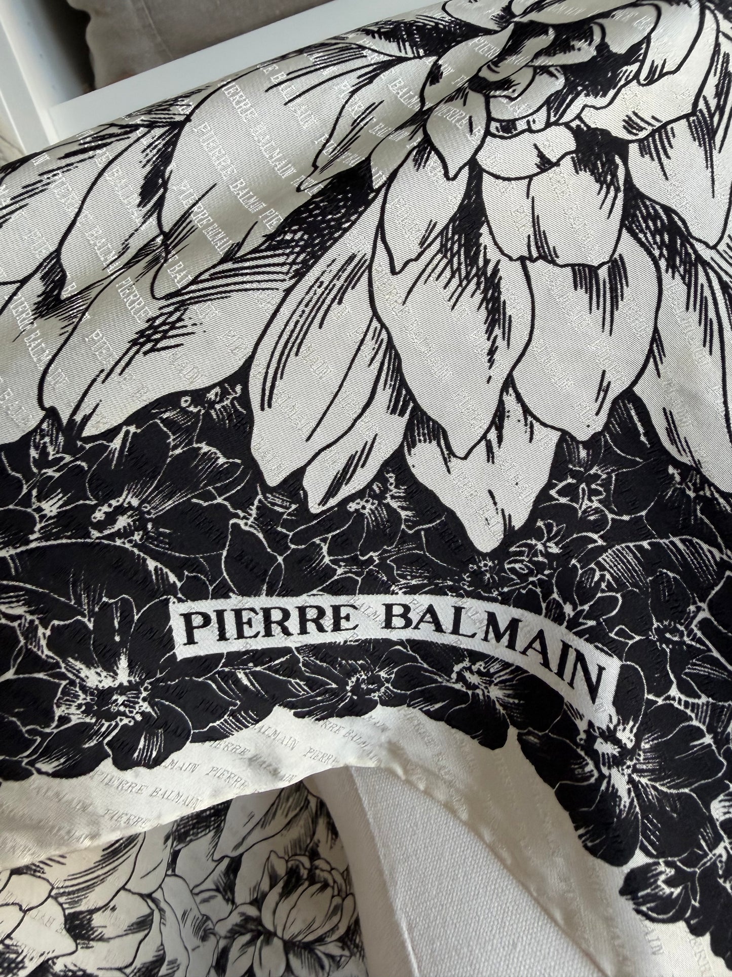 #4 Vintage Pierre Balmain silk scarf
