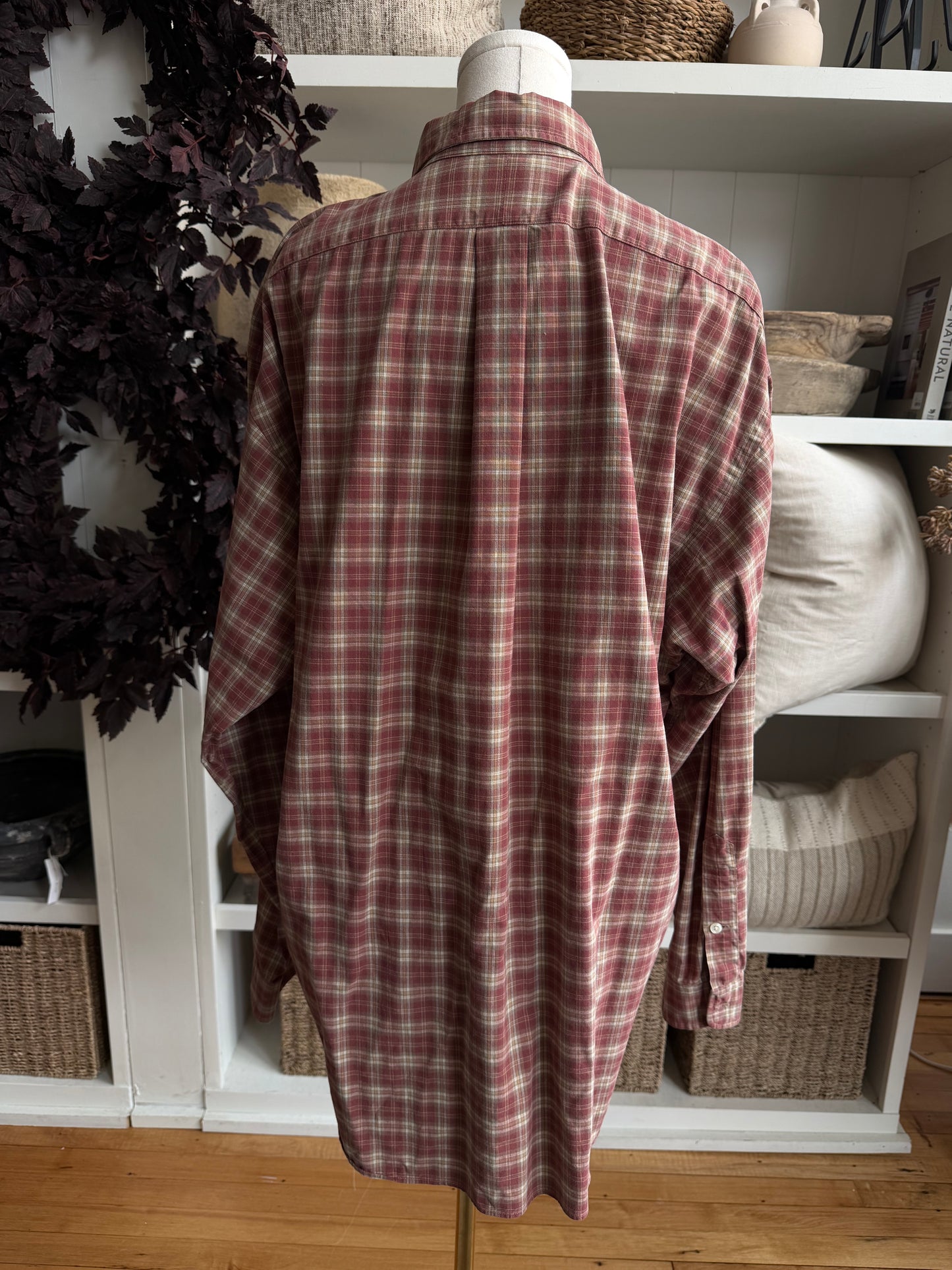 90s Ralph Lauren Blake plaid button down. Fits M-XL