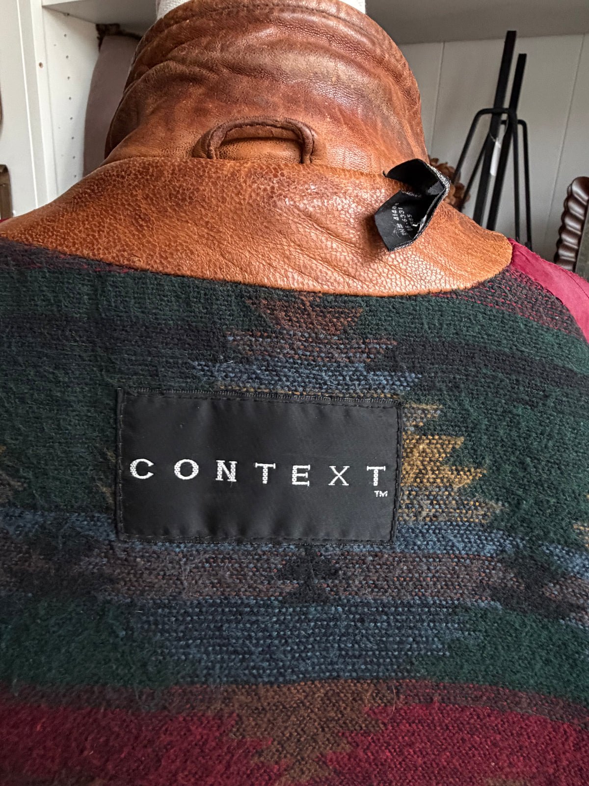 90s Context leather bomber. Fits M-XL