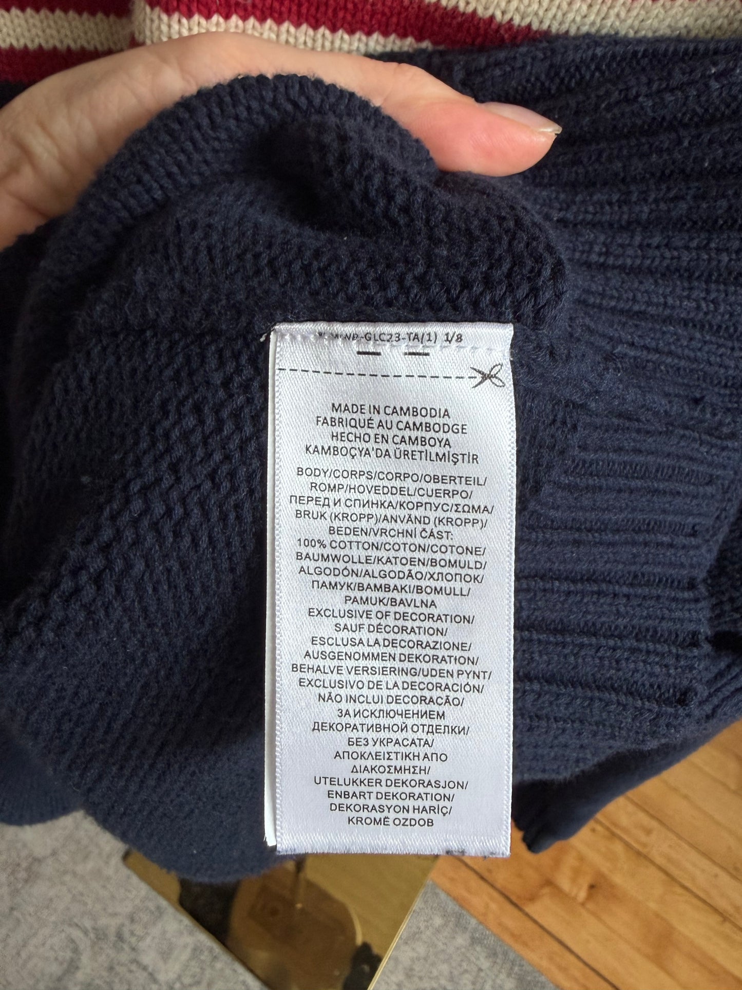 Polo Ralph Lauren navy flag sweater. Fits M-XL