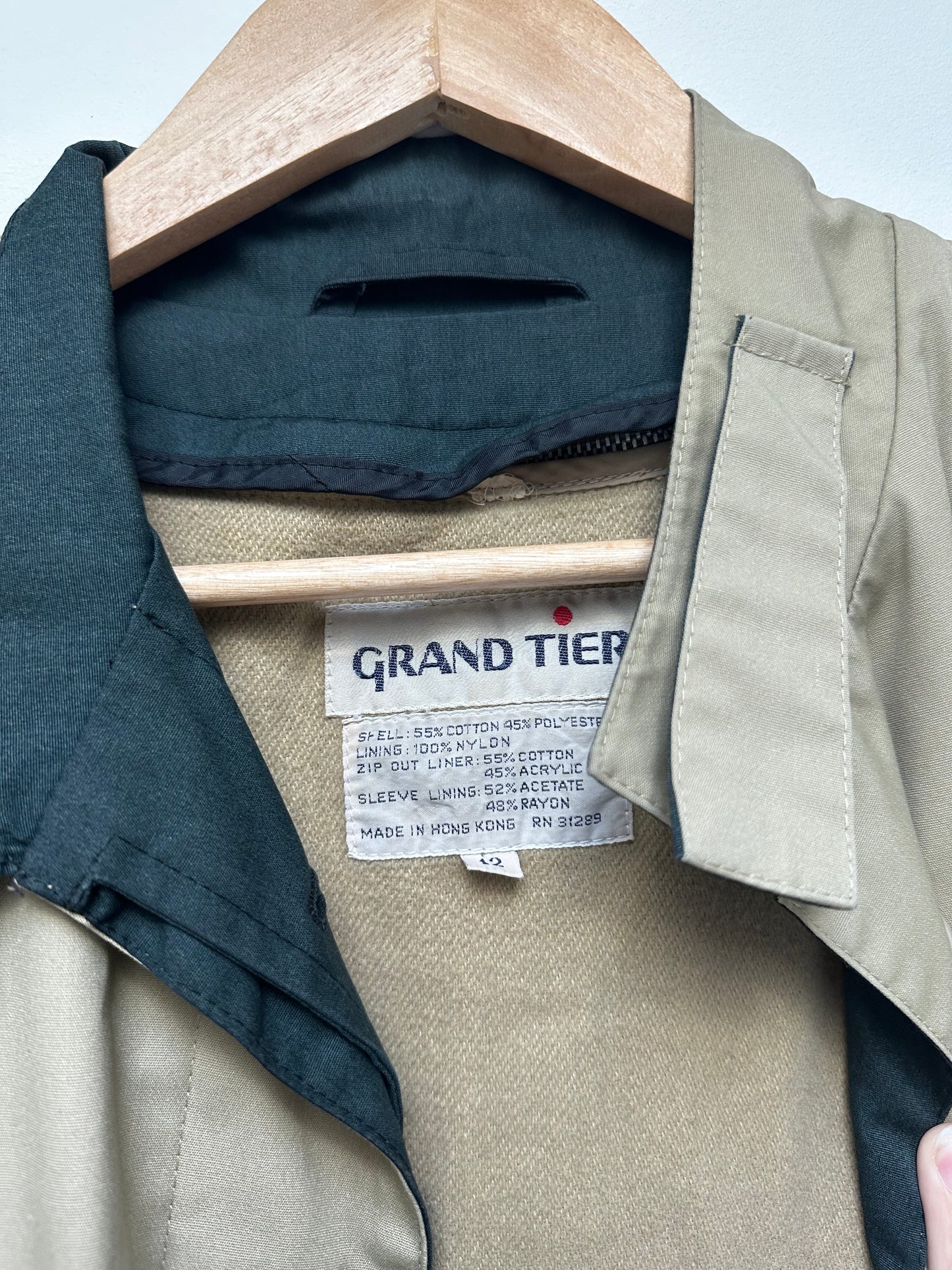 Vintage Grand Tier lined trench