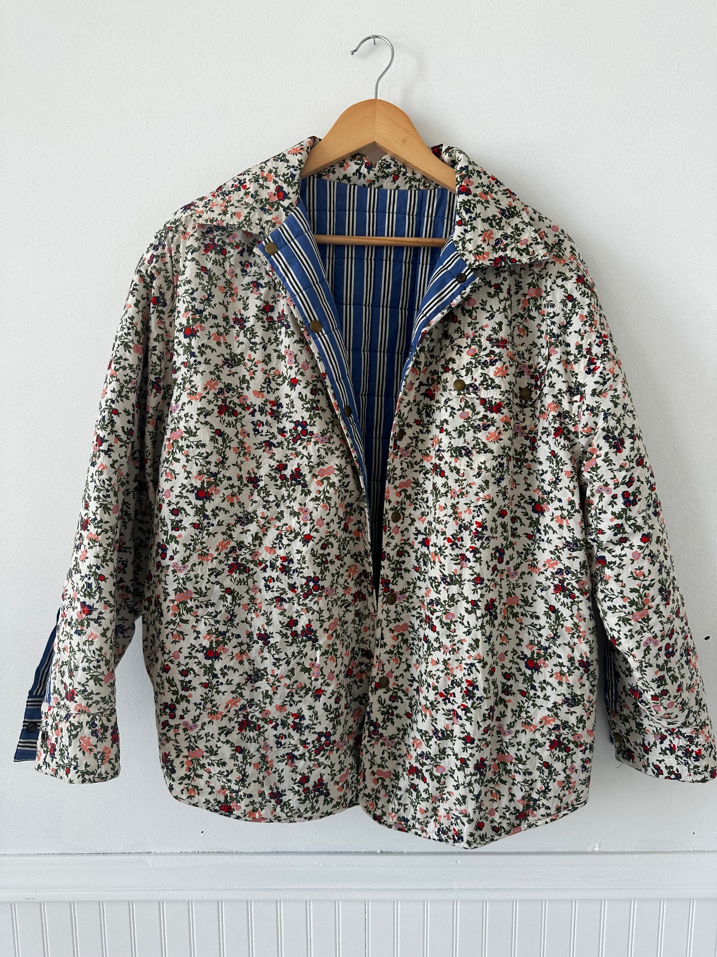 Clare V reversible cotton puffer jacket M/L