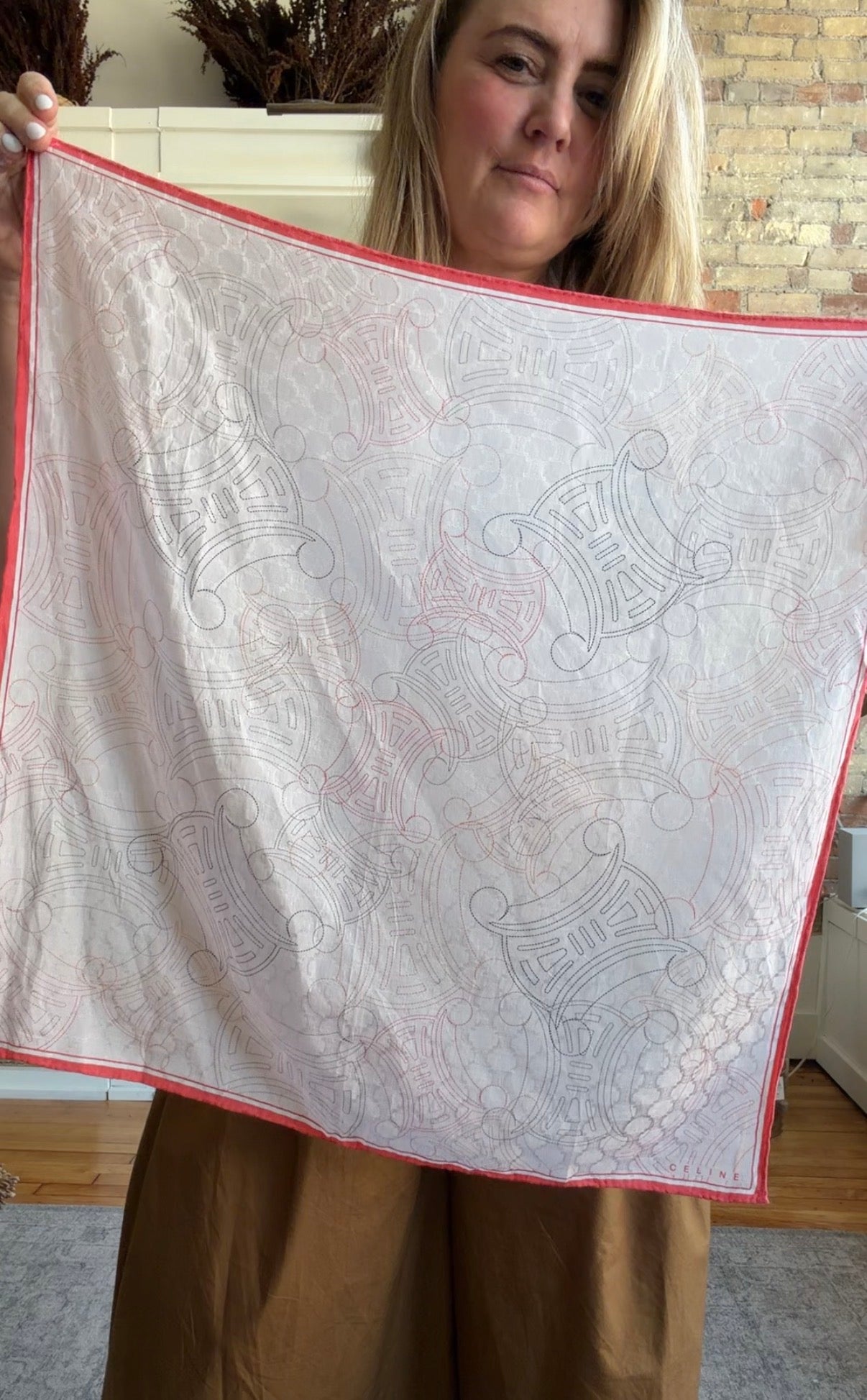 #13 Vintage Celine cotton scarf