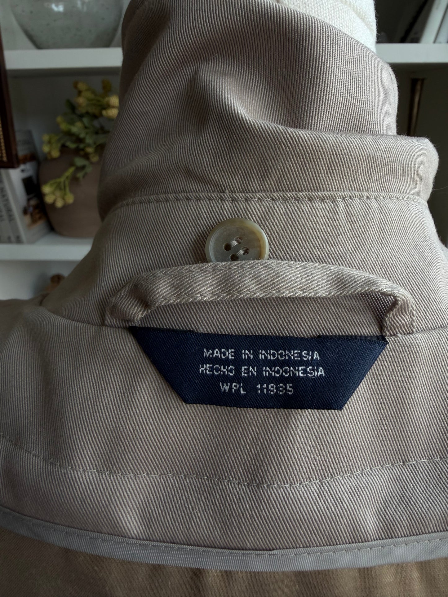 80s/90s Stafford khaki trench with zip out wool lining
