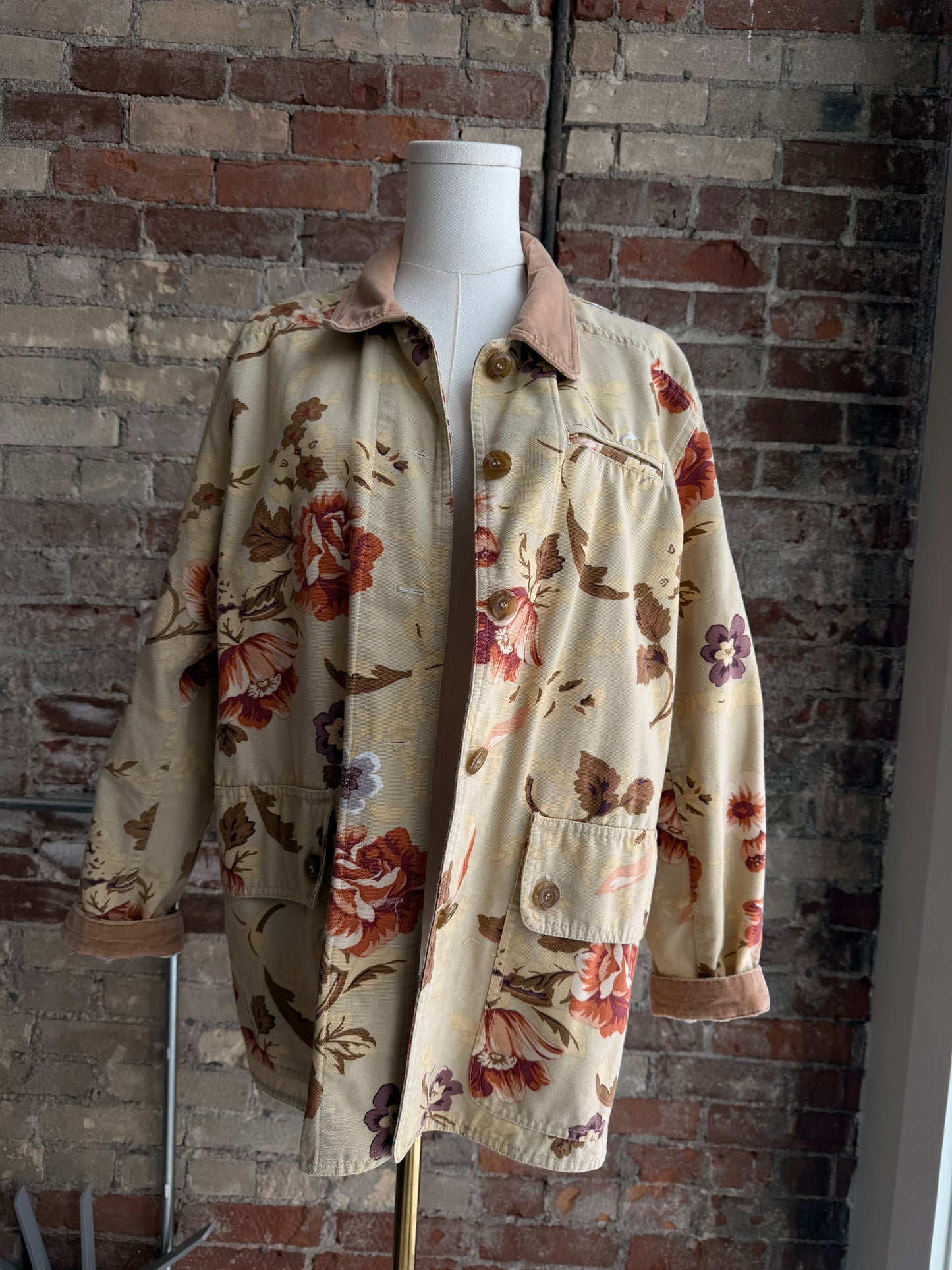 00s Coldwater Creek floral barn coat
