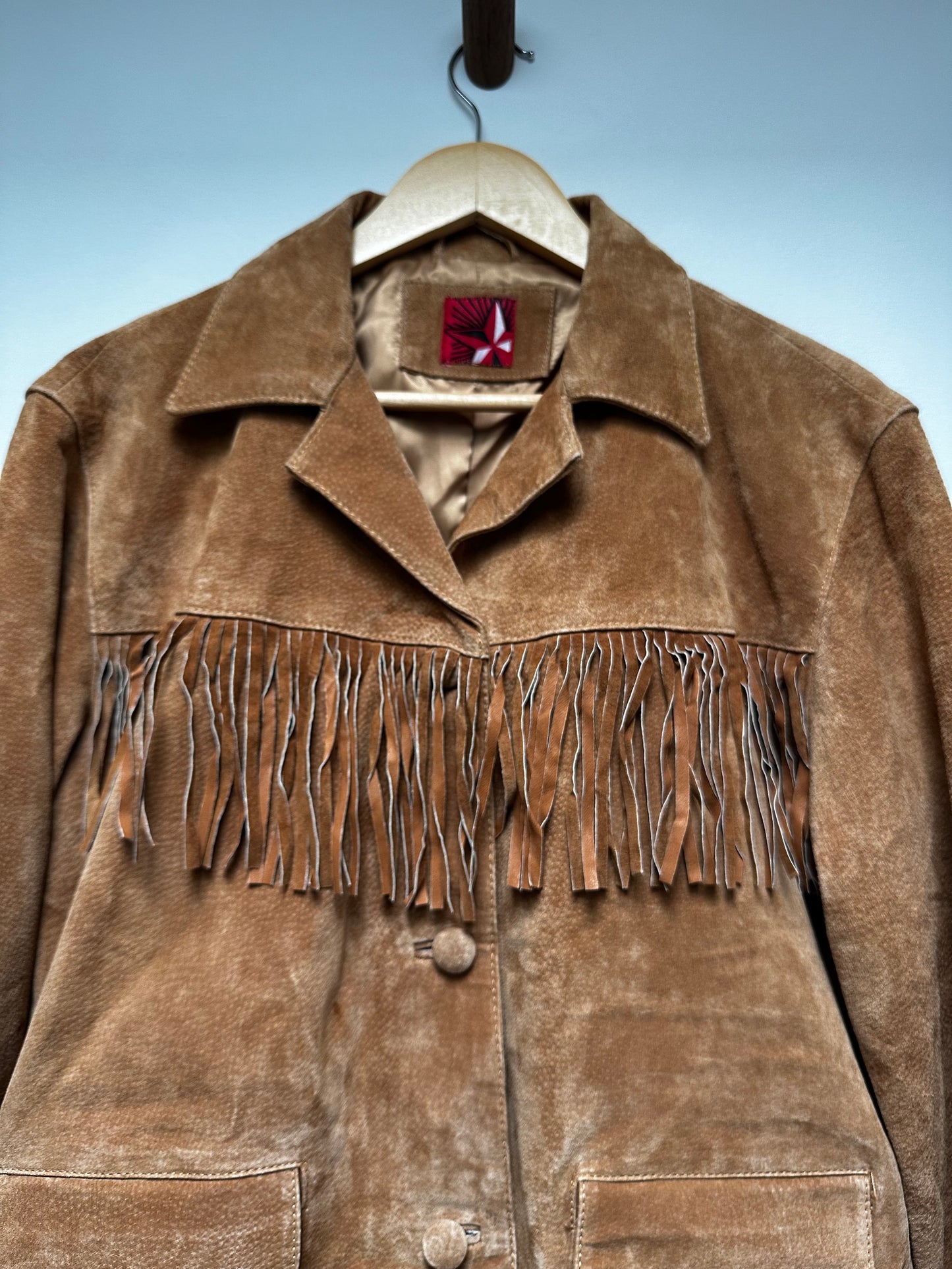 Vintage Marlboro Red Star Gear suede fringe jacket