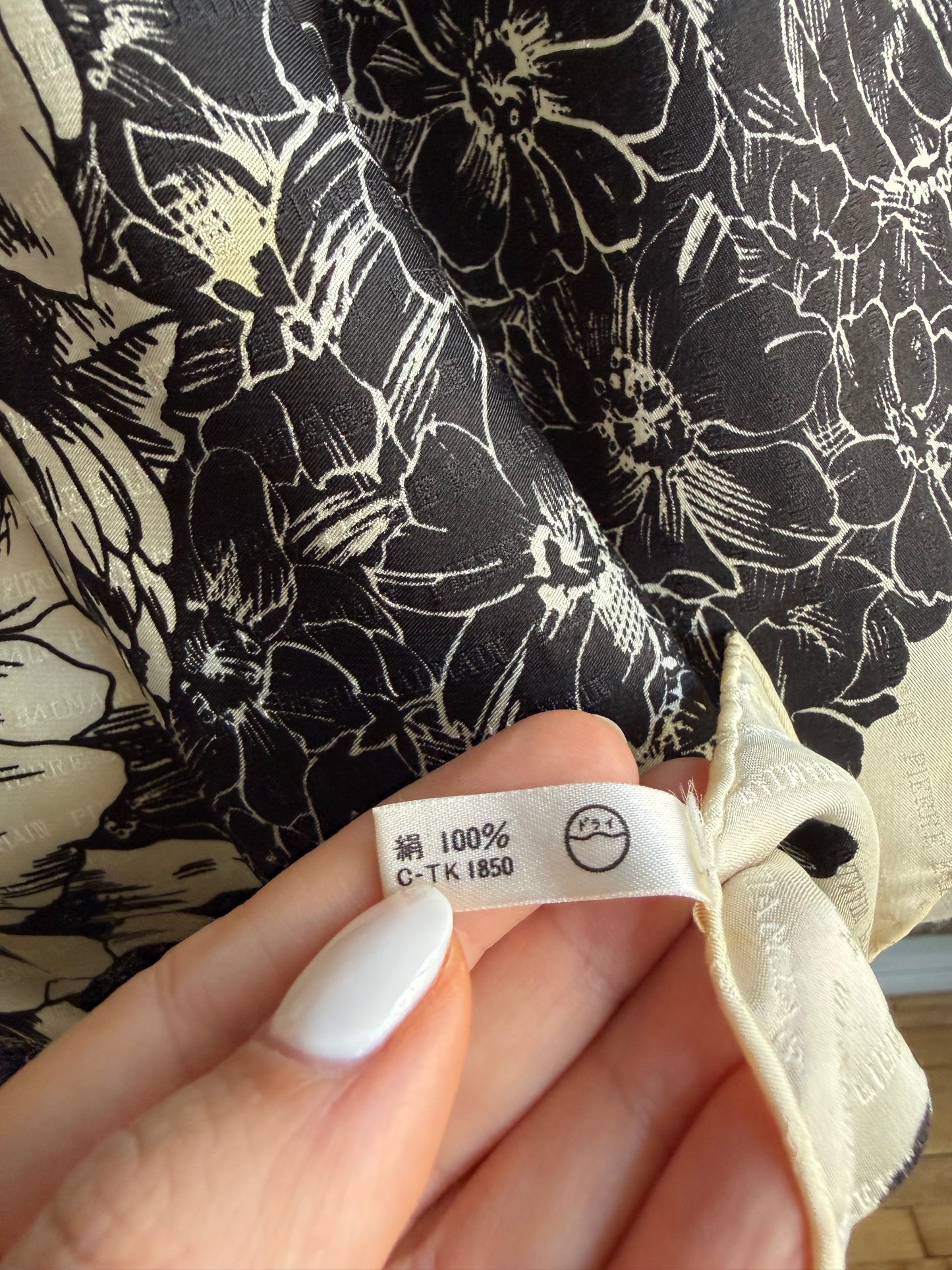 #4 Vintage Pierre Balmain silk scarf