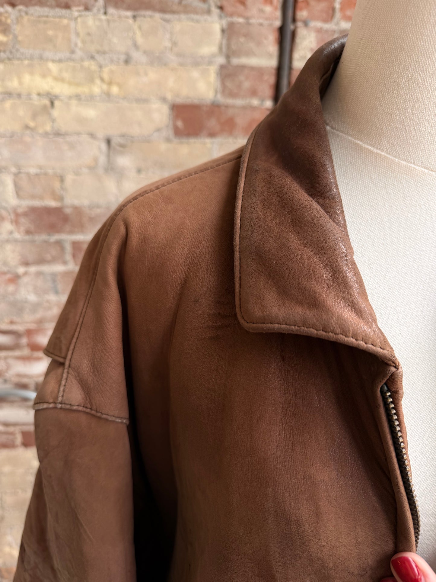 80s Banana Republic leather bomber