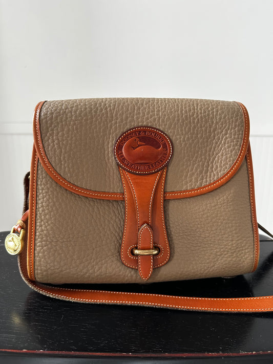 80s/90s Dooney and Bourke Norfolk crossbody in taupe