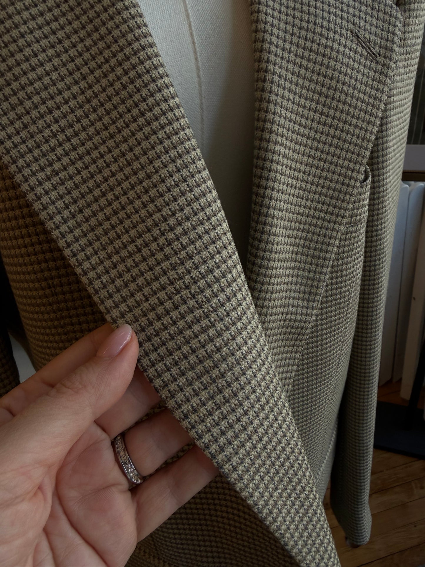 80s Burberry wool blazer. Made in the USA