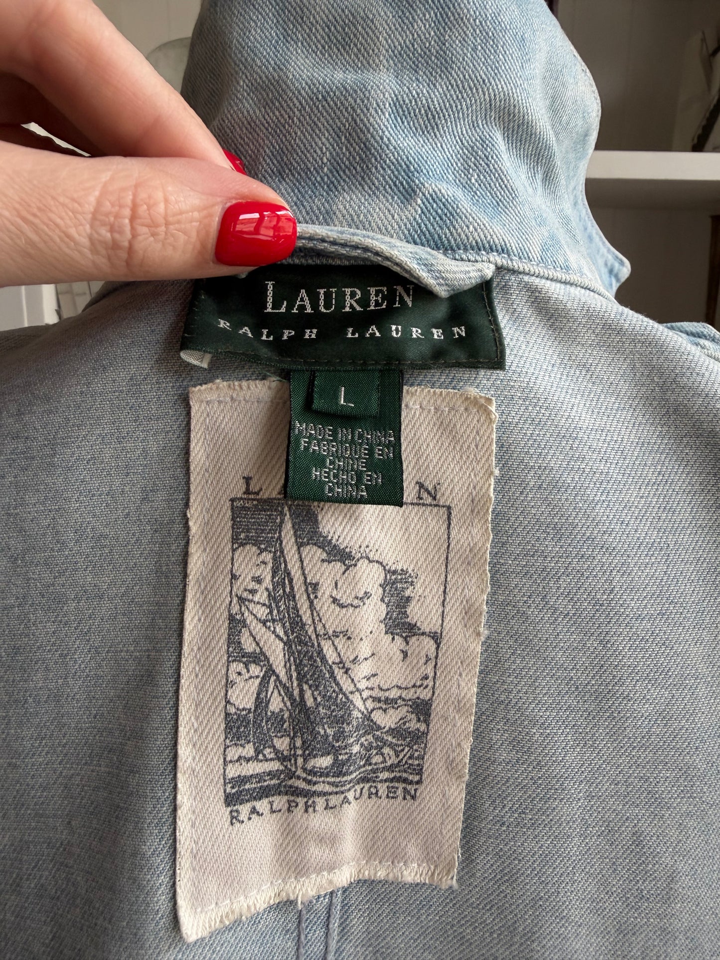90s Lauren Ralph Lauren denim chore coat (slightly darker)