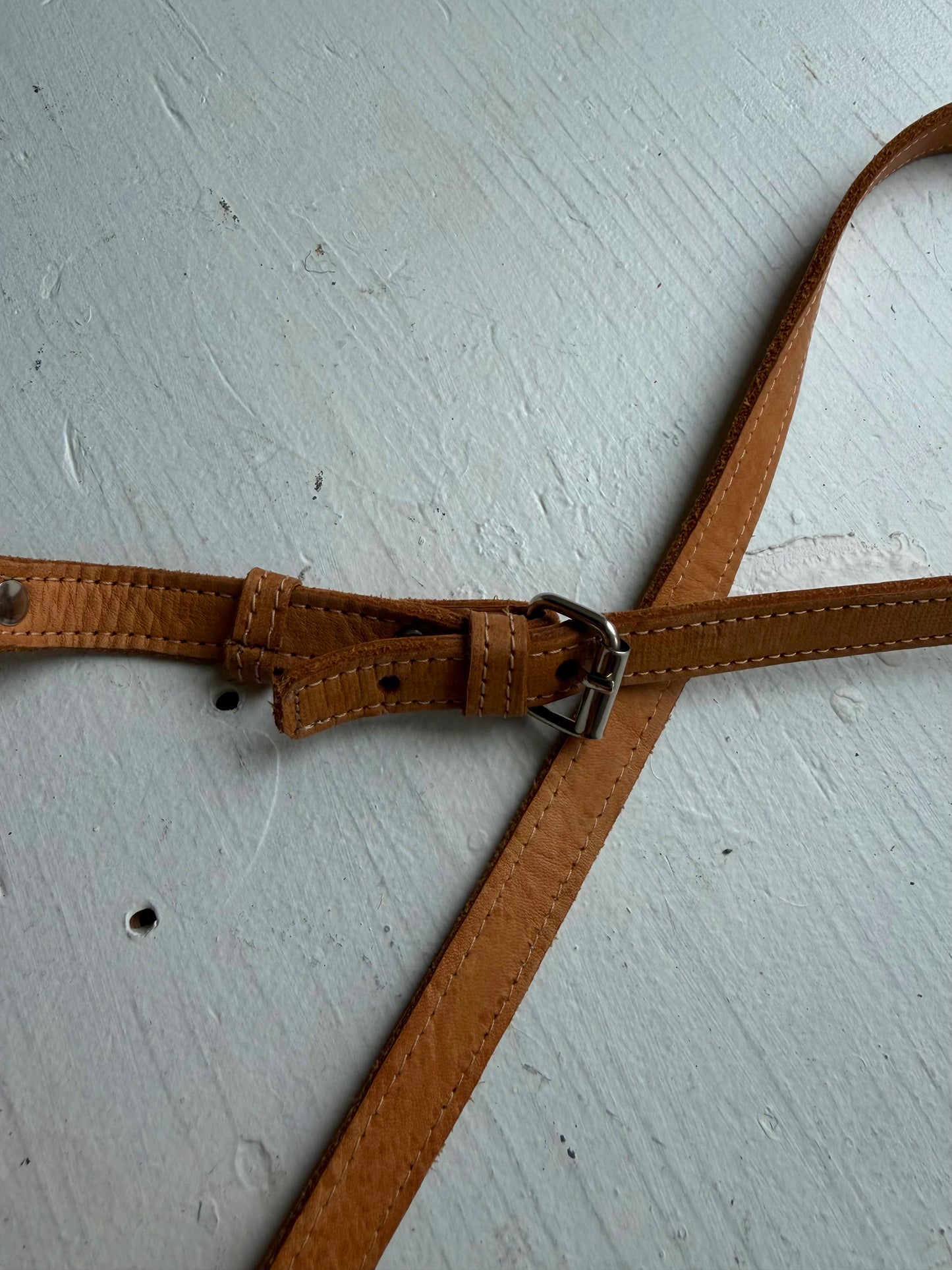 90s Grants Natural tooled leather crossbody bag. Made in Paraguay