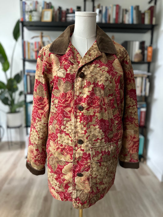 90s LL Bean floral barn coat
