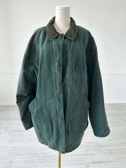 90s LL Bean green barn coat