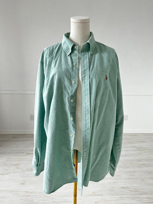 90s Ralph Lauren green Oxford