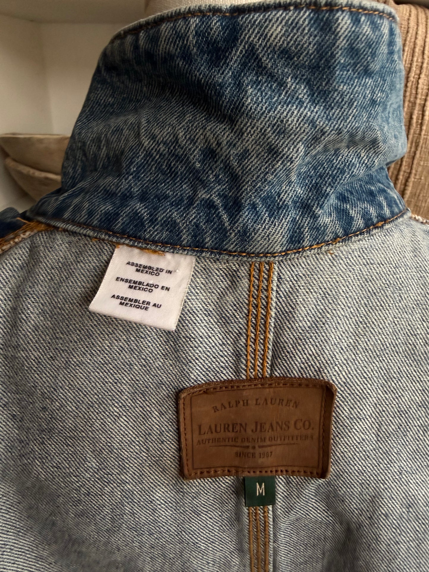 90s Lauren Jeans Co denim chore coat. Made in Mexico