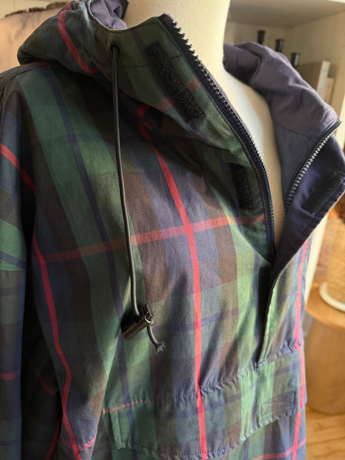 90s Gap plaid anorak parka