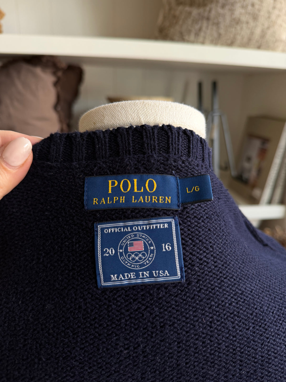 Polo Ralph Lauren 2016 Olympic flag sweater with patch. Fits S-L