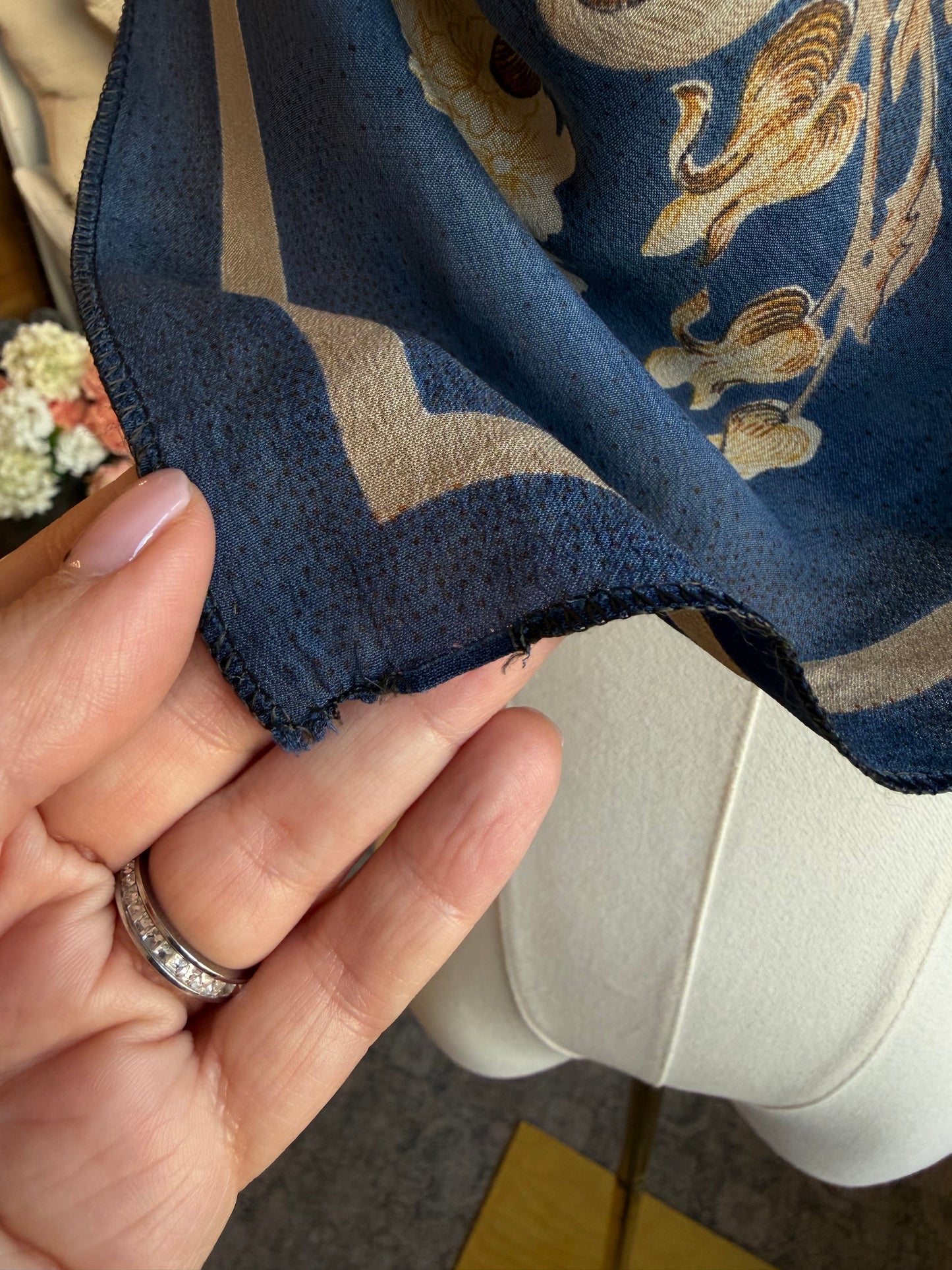 Paris vintage silk scarf #10