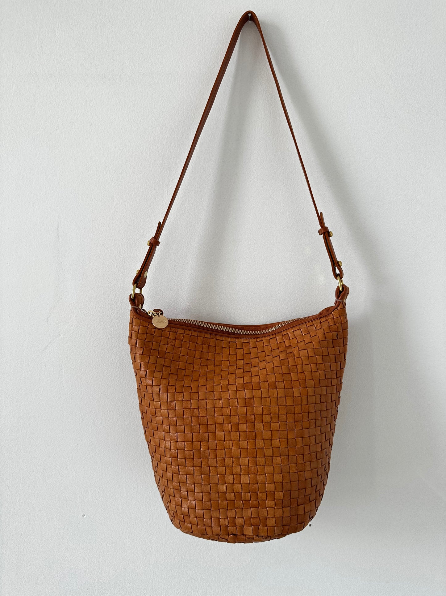 Clare V petite Jeanne natural woven leather