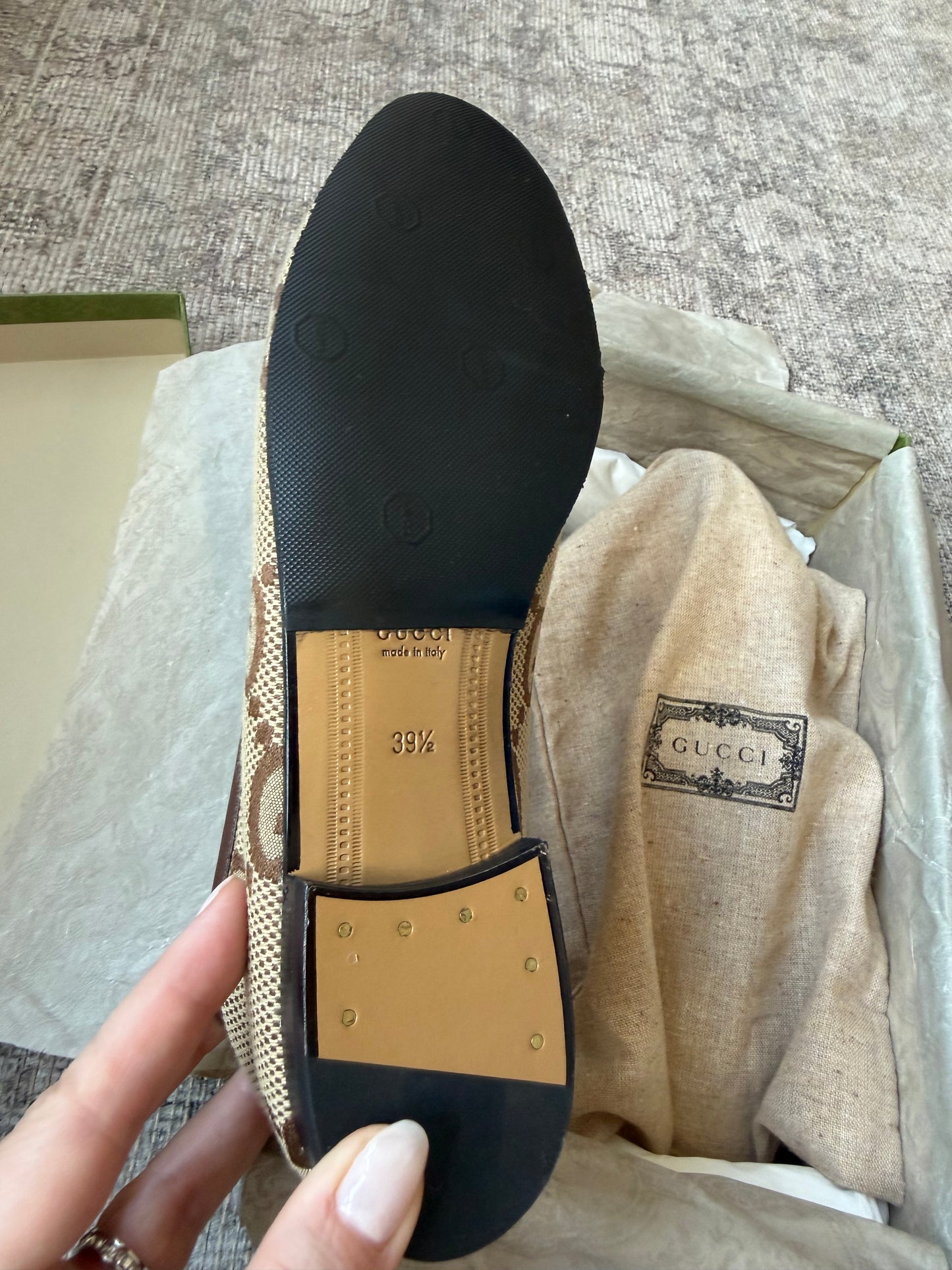 Gucci Maxi GG Jordaan loafer. Size 39.5. Brand new in box