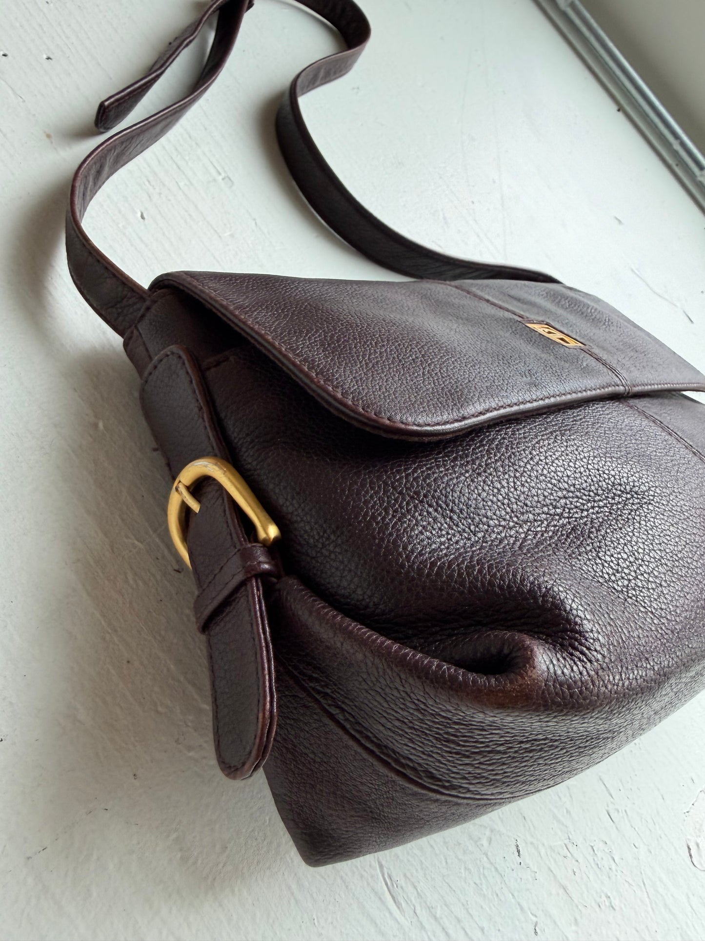90s Etienne Aigner burgundy leather shoulder bag