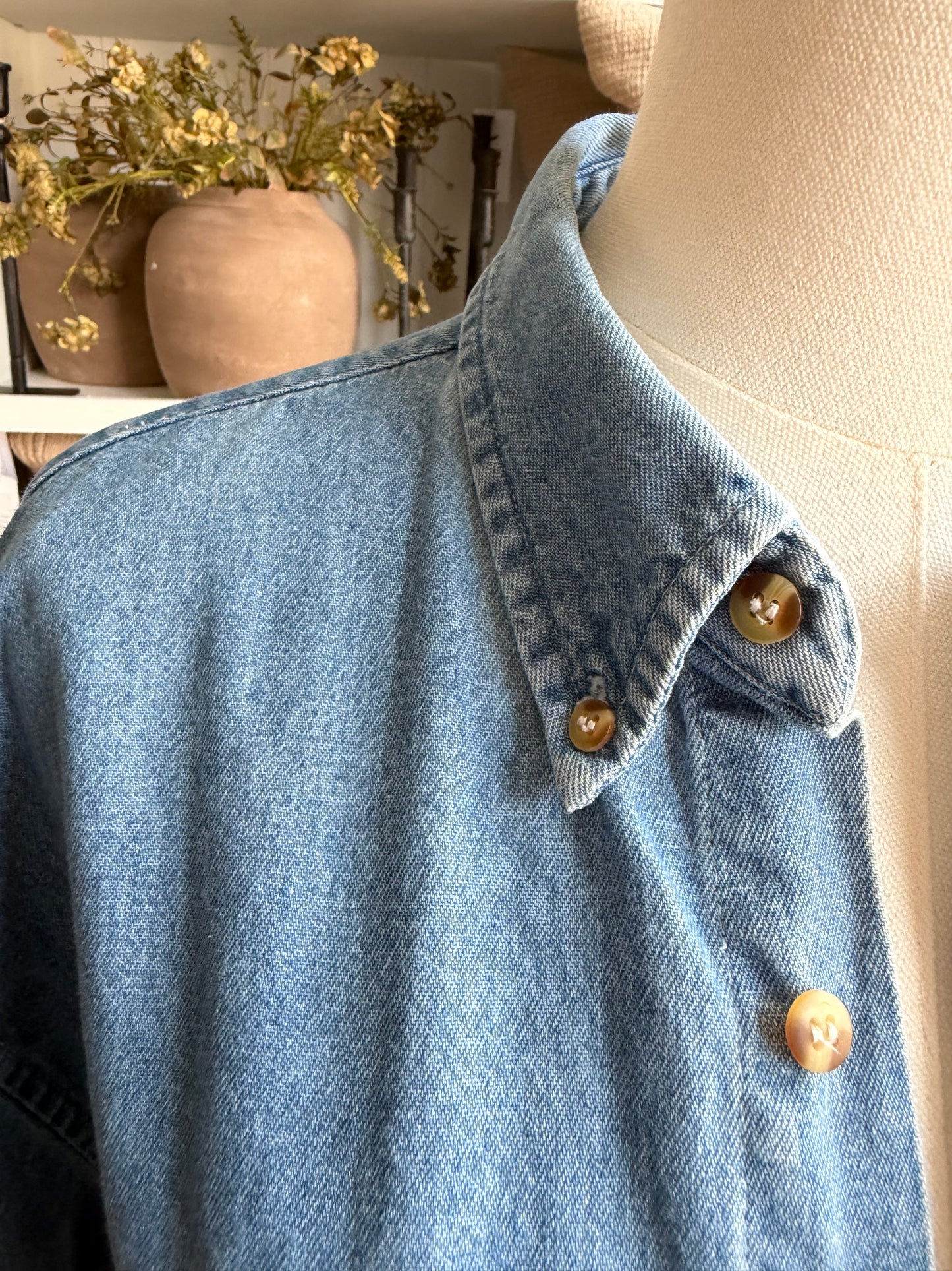 #4 Denim Reworked Button Down