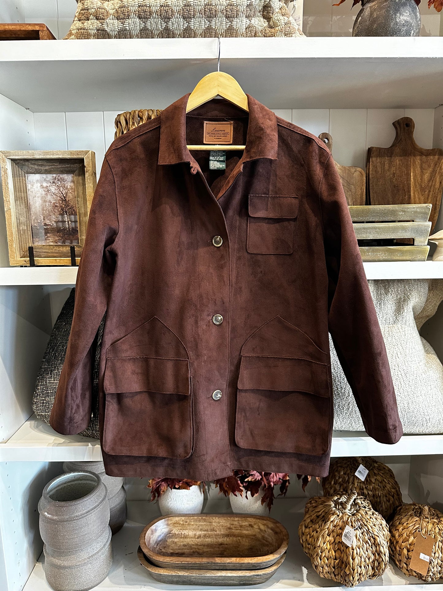 Lauren Dry Goods by Ralph Lauren faux suede field utility jacket