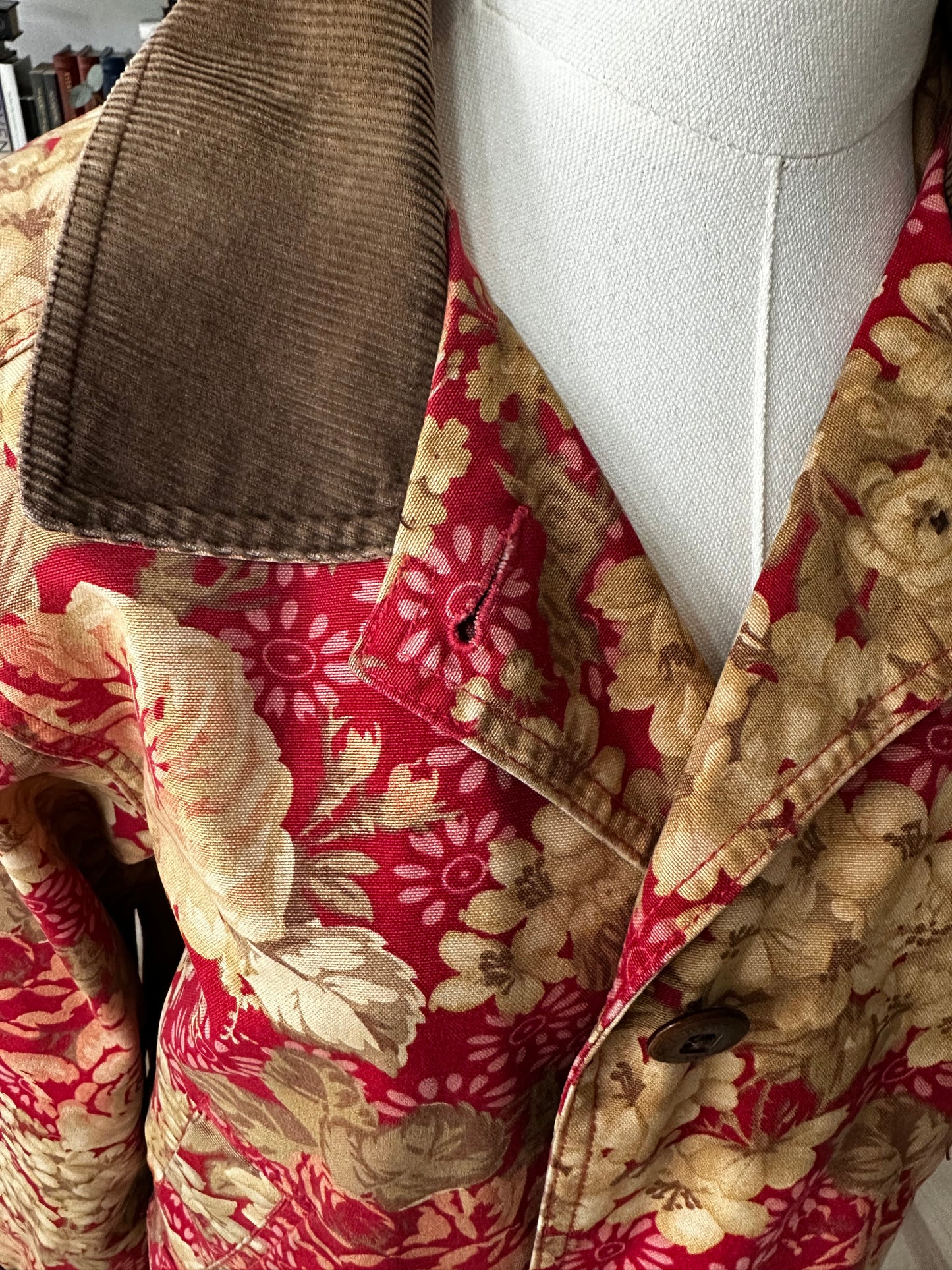 90s LL Bean floral barn coat