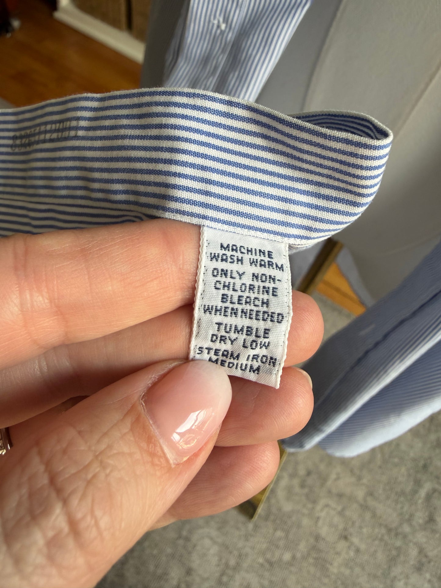 90s Ralph Lauren striped button down. Made in Hong Kong