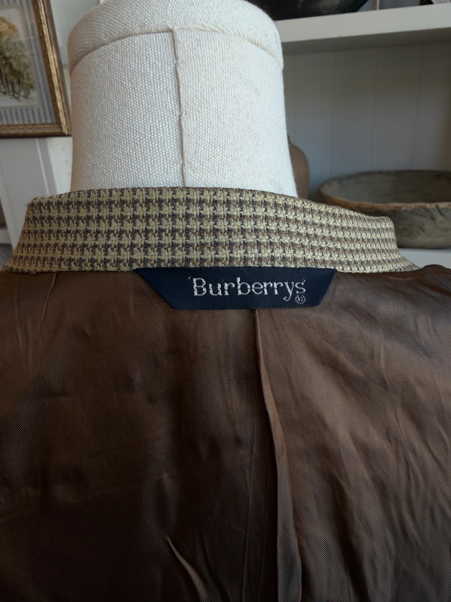 80s Burberry wool blazer. Made in the USA