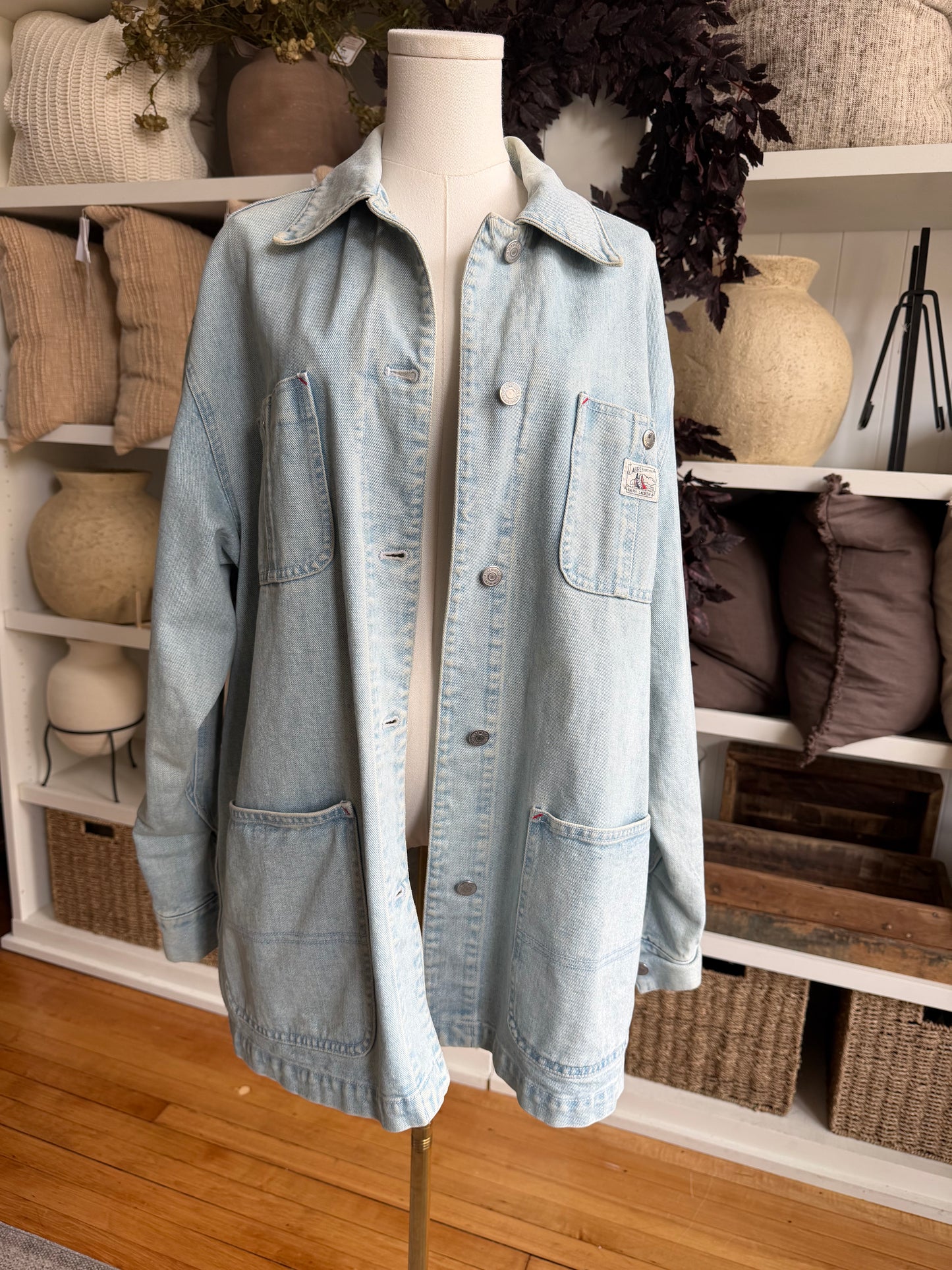 90s Lauren by Ralph Lauren denim chore coat. Fits M-XL