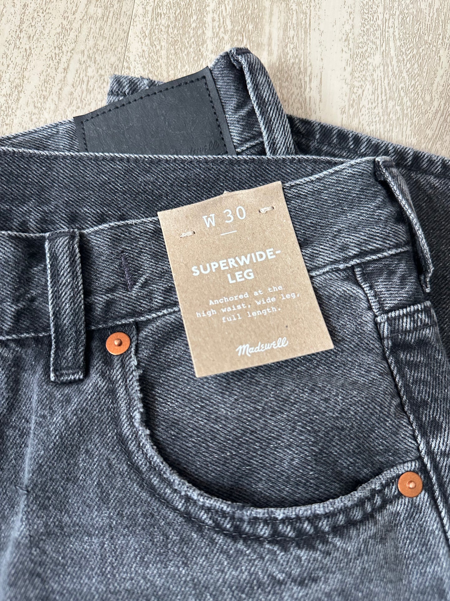 Madewell Super wide leg jeans. Size 30. NWT