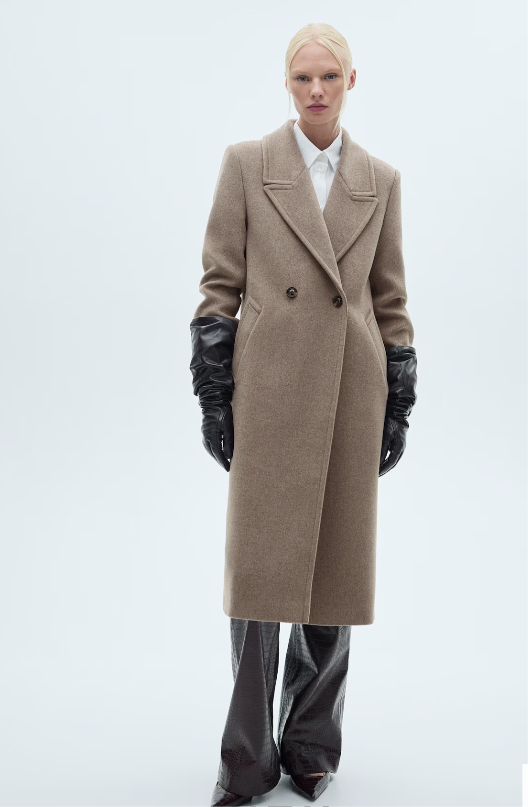 Mango wool blend overcoat. Size medium