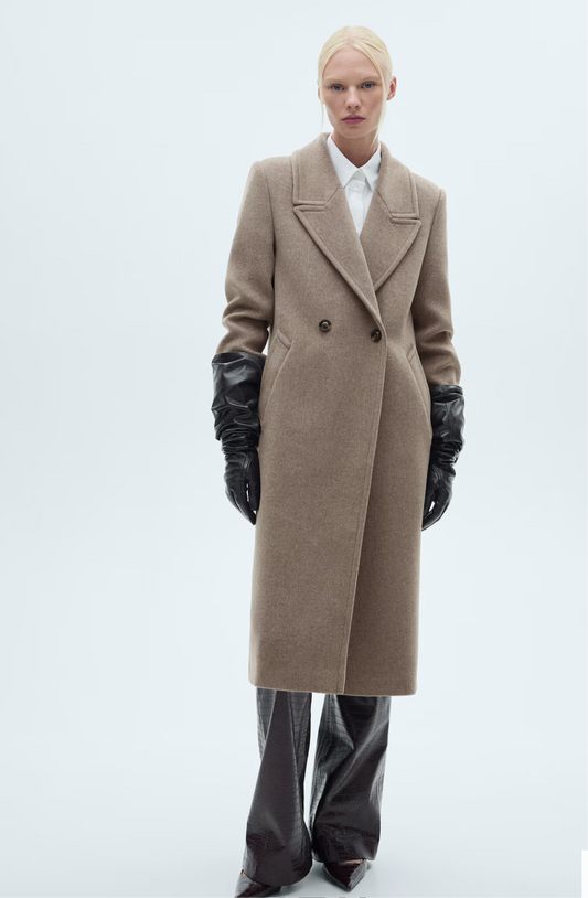 Mango wool blend overcoat. Size medium