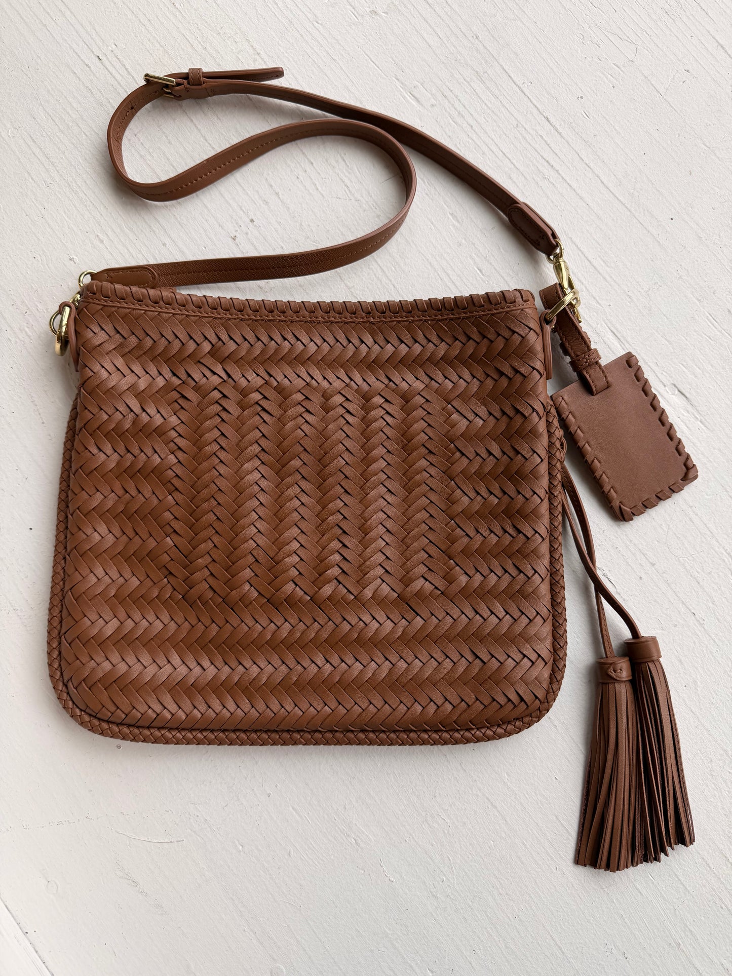 Ralph Lauren leather woven bag