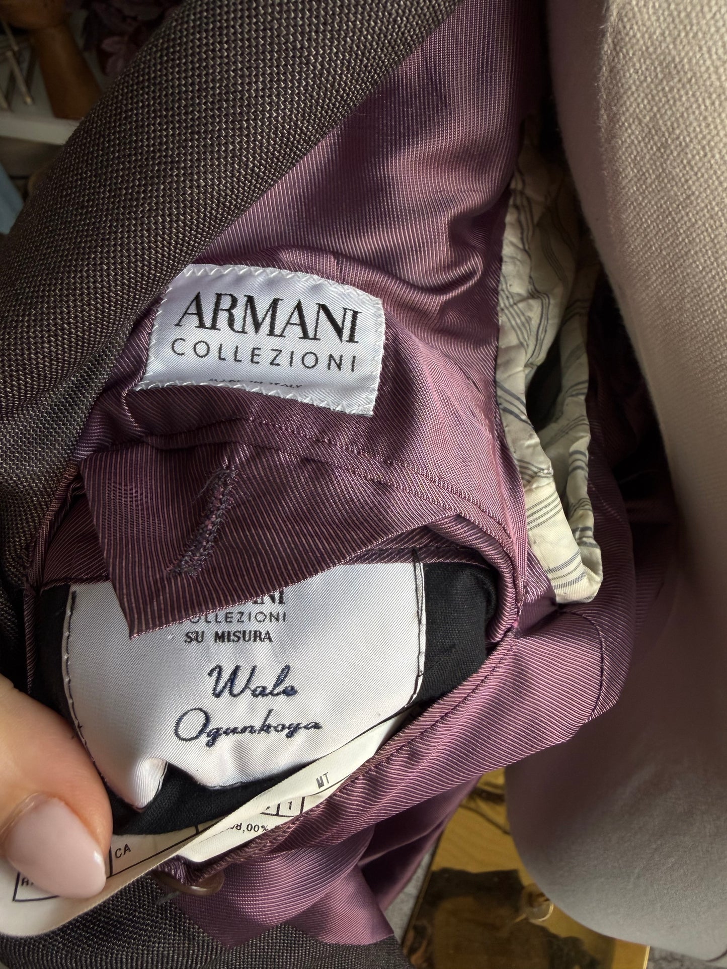 00s Armani gray wool blazer. Made in Italy. Fits XXS-S